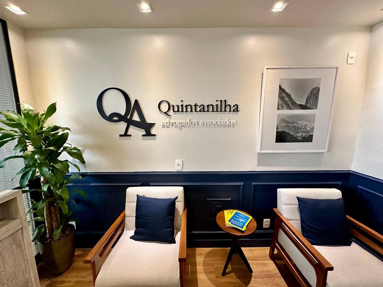 Recepção do escritório Quintanilha Advogados Associados